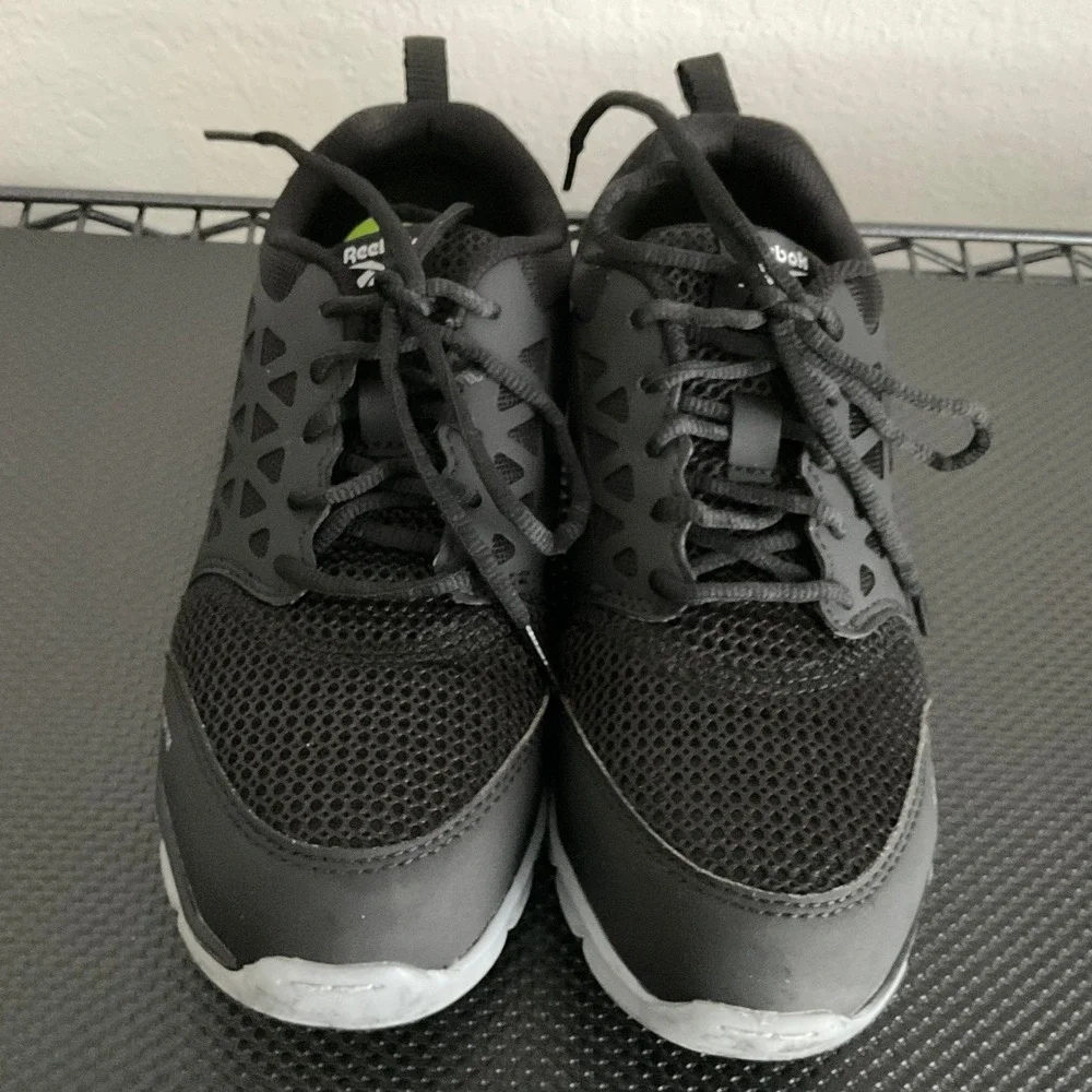 Reebok Work Sublite Cushion RB4041 Mens 6 Black Alloy Toe Safety Shoes EH